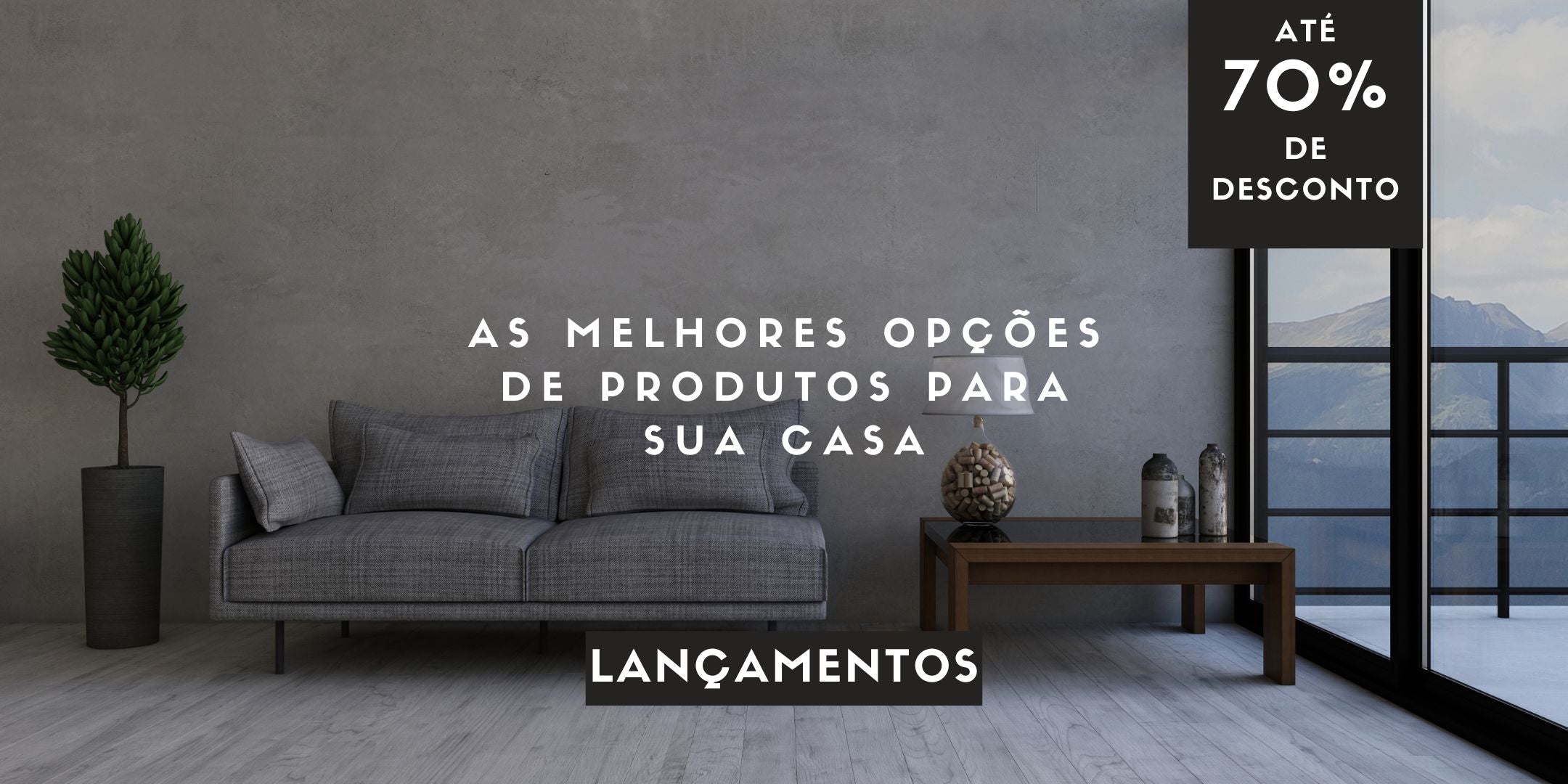 Banner principal da loja Lar Doce Casa apresentando as melhores opções de produtos para sua casa