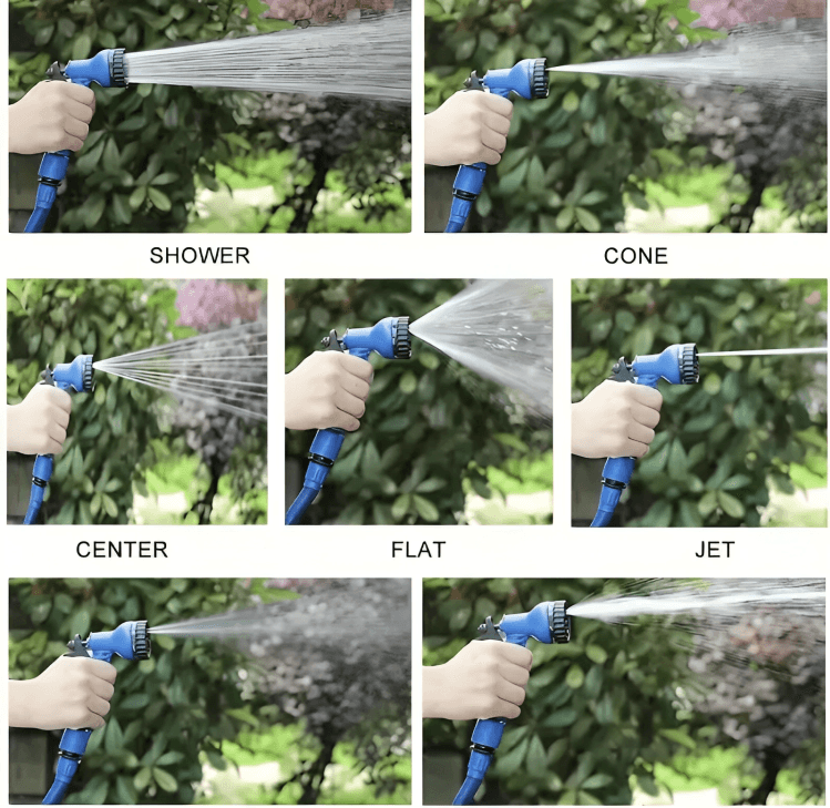 Mangueira de jardim e suas 7 formas diferentes de utilizar o jato de agua