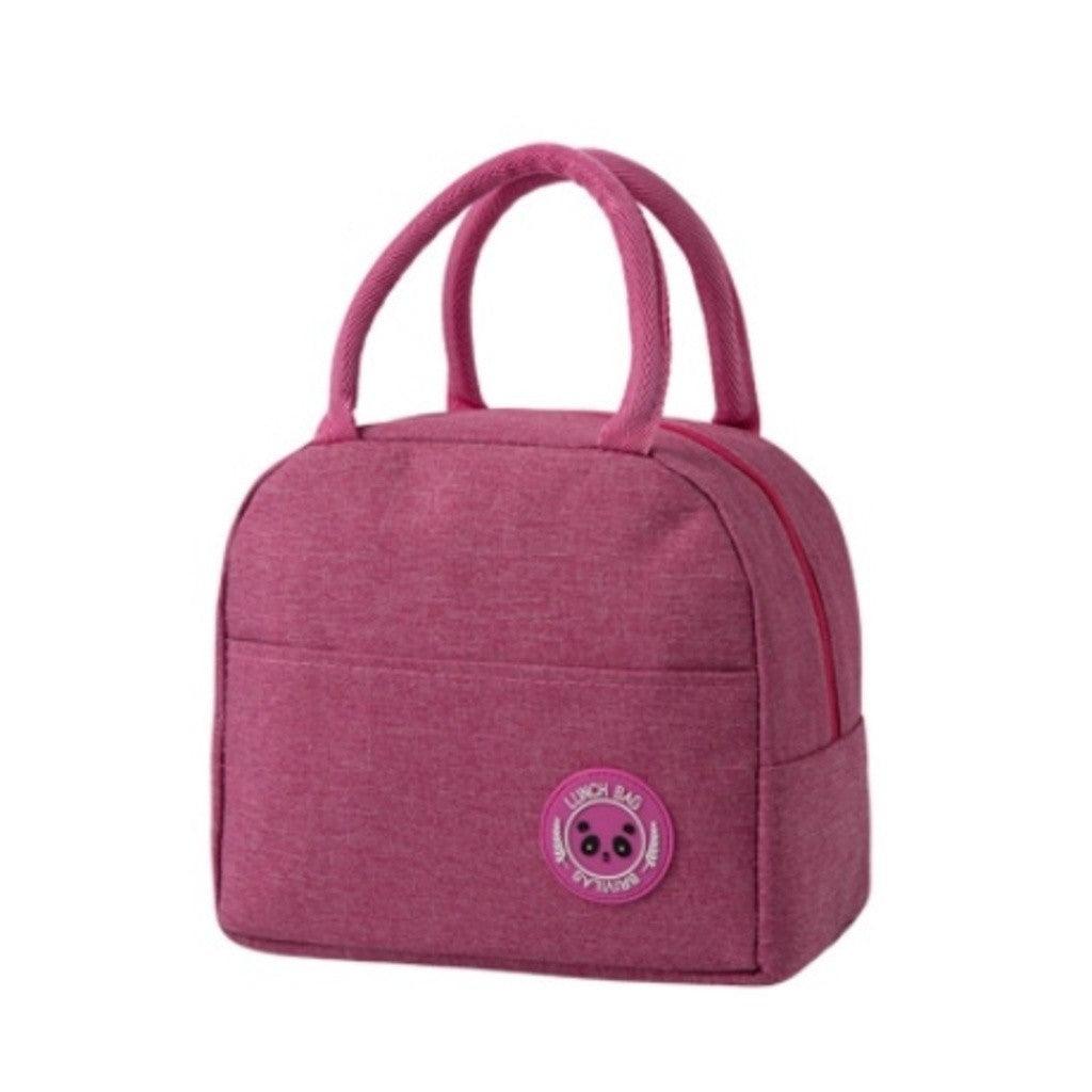 Bolsa térmica portátil rosa com alça rosa