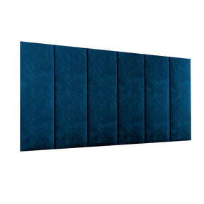 Cabeceira adesiva modular de cor azul