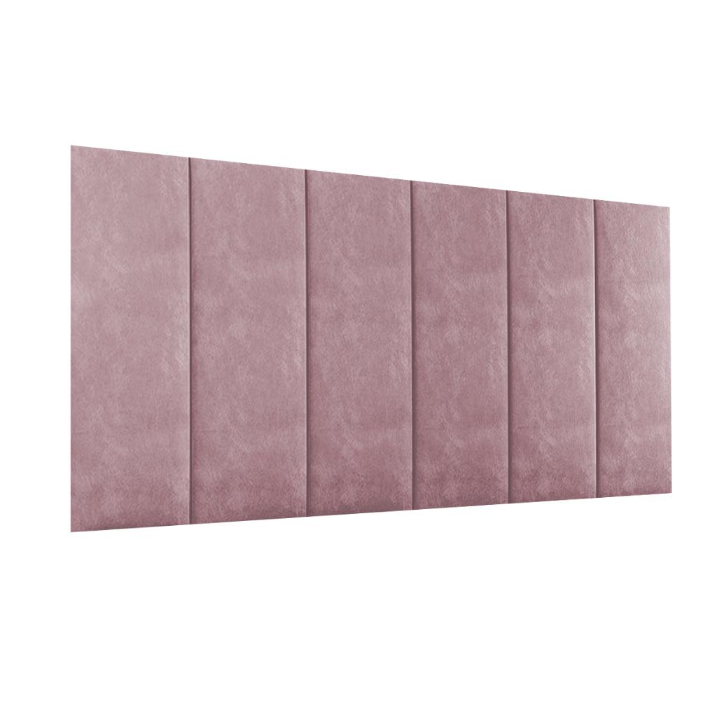 Cabeceira adesiva modular de cor rosa