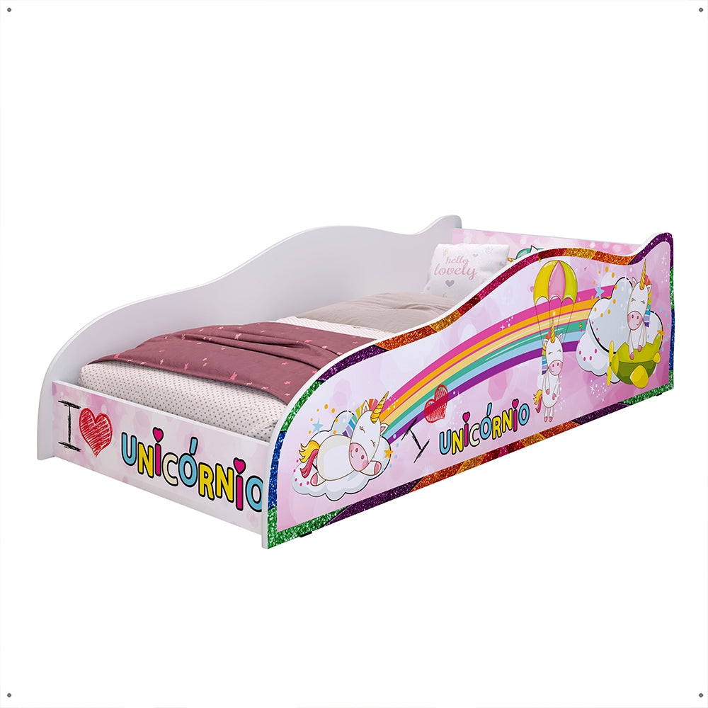 Imagem da Cama Infantil Montessoriana Segura; Modelo: Sonho Unicórnio.