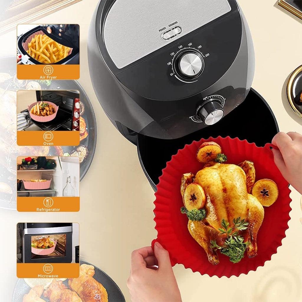 kit 6 formas de Silicone Redondo Air Fryer e Forno