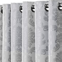 Imagem aproximada da Cortina Jacquard 2,80 x 2,30 Metros, Branco.