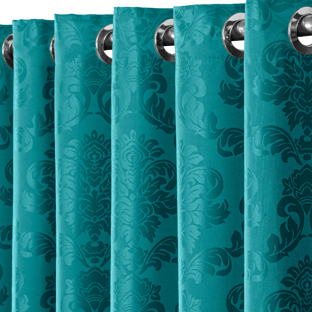 Imagem aproximada da Cortina Jacquard 2,80 x 2,30 Metros, Azul Tiffany.