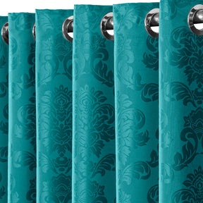 Imagem aproximada da Cortina Jacquard 2,80 x 2,30 Metros, Azul Tiffany.