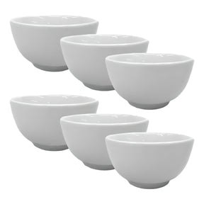 Imagem do Kit 6 Cumbucas de Porcelana Branca 500ml.