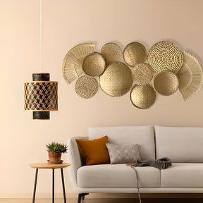 Decoração de Parede com Cestos de Palha Estilo Boho