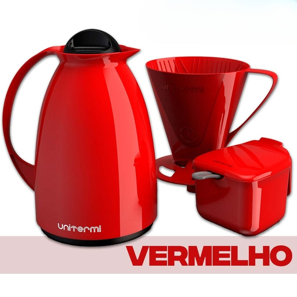 Imagem do Kit Café Prático, Vermelho.