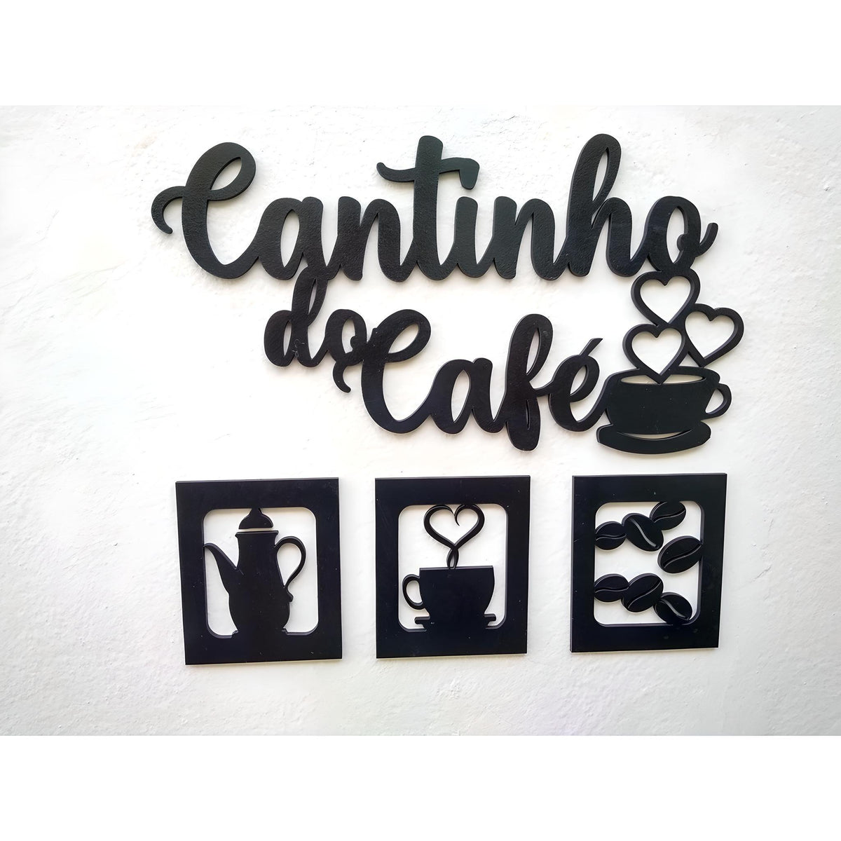 Imagem do Kit Cantinho do Café 4 Peças.