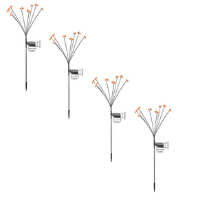 Imagem ambientada do Kit Luminária Solar de Abelha para Jardim, 4 Peças.