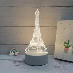 Imagem da Luminária para Mesa de LED 3D, Modelo Torre Eiffel.