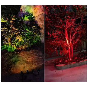 Imagem ambientada da Luminária Espeto Jardim LED, Vermelho.