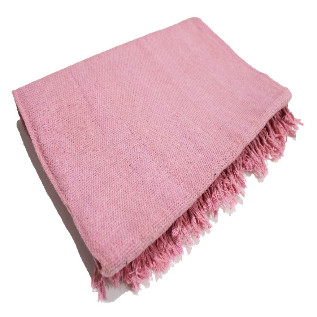 Manta para sofá de luxo de cor rosa