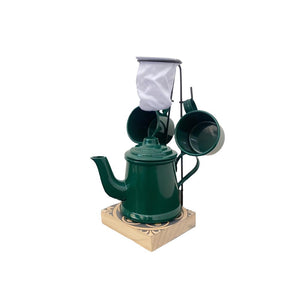 Imagem do Conjunto Mini Coador de Café com Bule e 2 Canecas 90ml, Verde.