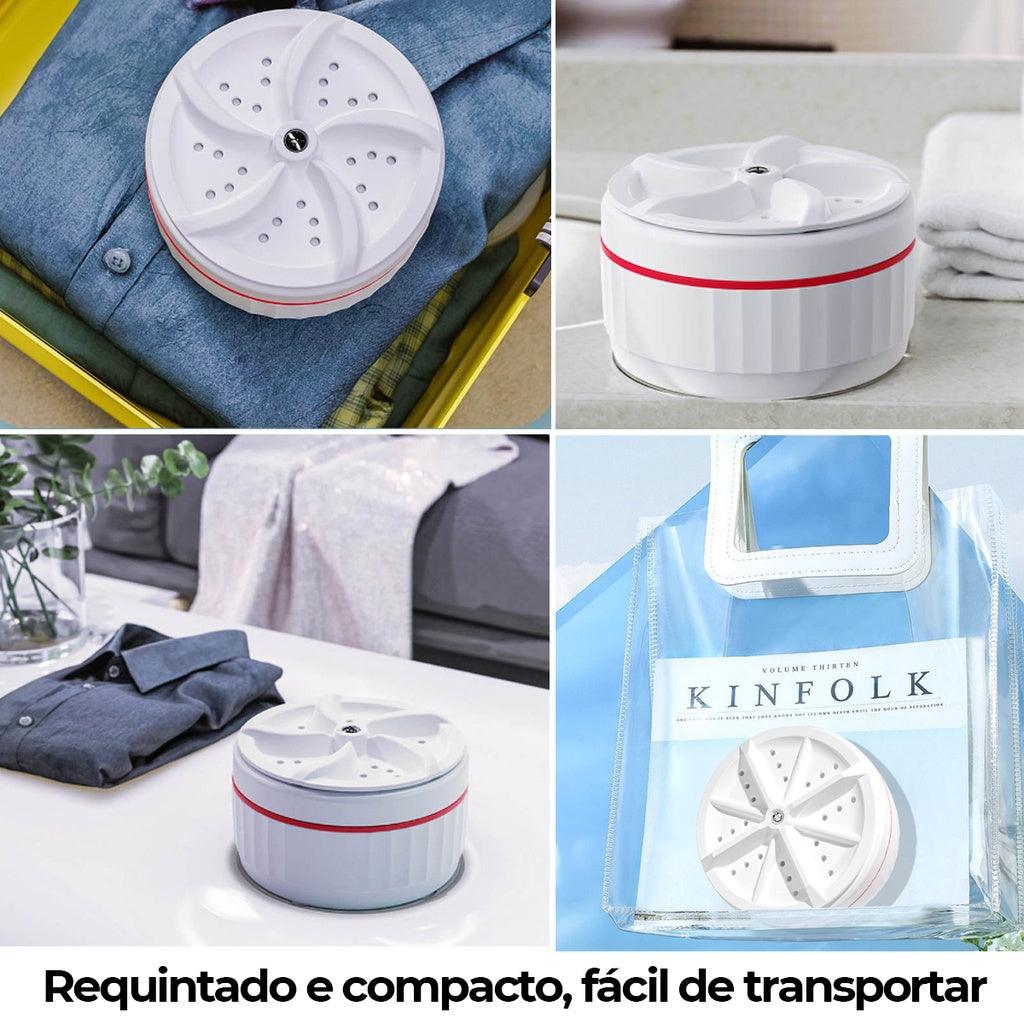 Mini máquina de lavar roupas portátil com formato requintado e compacto, fácil de transportar