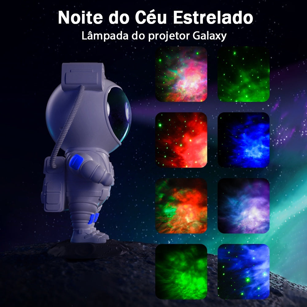 Imagem do Projetor de Luz Noturna de Astronauta com Bluetooth.