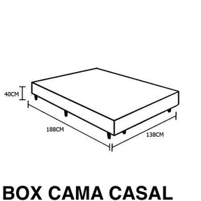 Imagem msotrando as dimensões da Saia para Cama Box Matelada Ultra Sonic 170 Fios, para cama de casal.